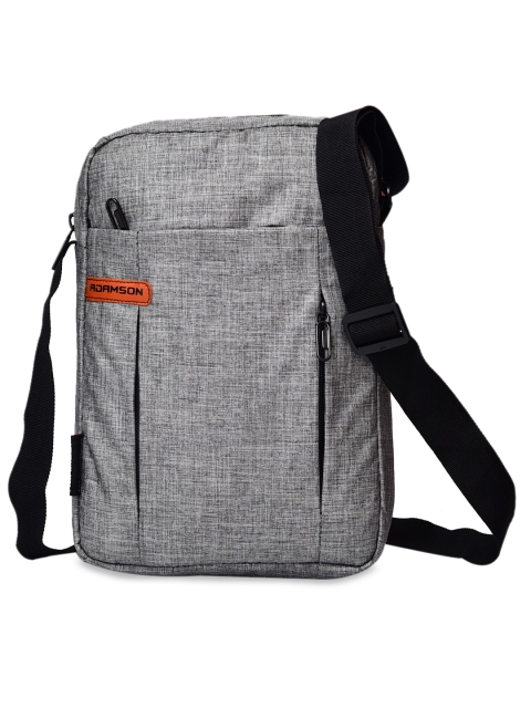 

ADAMSON Grey Checked Structured Sling Bag