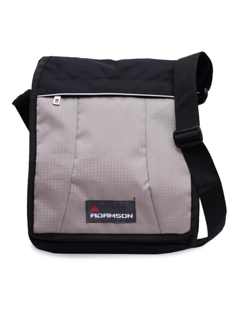 

ADAMSON Black Textured Structured Sling Bag