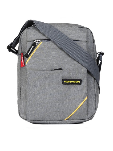 

ADAMSON Grey Textured Structured Sling Bag
