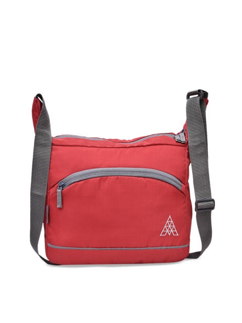 

ADAMSON Red Oversized Structured Sling Bag