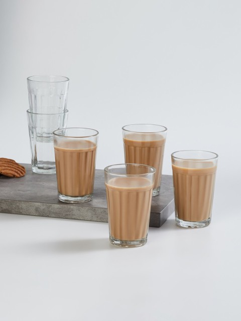 

Home Centre Set of 6 Transparent Solid Tea Glasses 125 ml