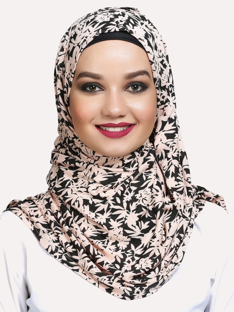 

MOMIN LIBAS Women Beige & Black Printed Scarf