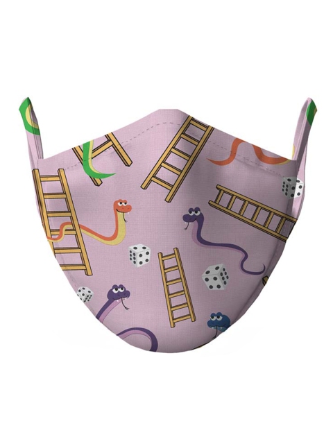 

wHAT'S DOwn Pink Printed Reusable Cotton Face Masks