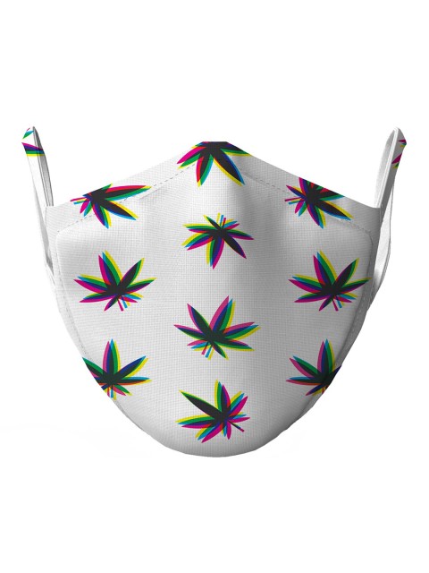 

wHAT'S DOwn Unisex White Printed Cotton Reusable Face Mask