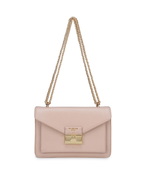 

Da Milano Pink Leather Structured Sling Bag