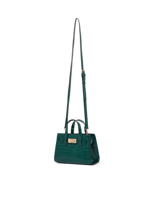 

Forever New Black Animal Textured Structured Handheld Bag