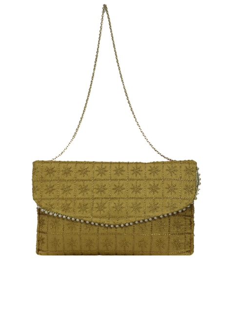 

LELYS Women Gold Embroidered Clutches