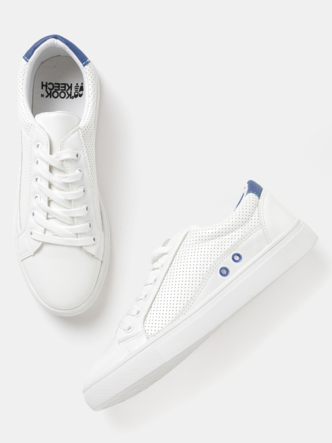 

Kook N Keech Women Off-White Perforated Sneakers