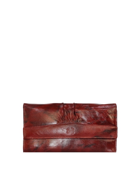

LELYS Women Brown Leather Envelope