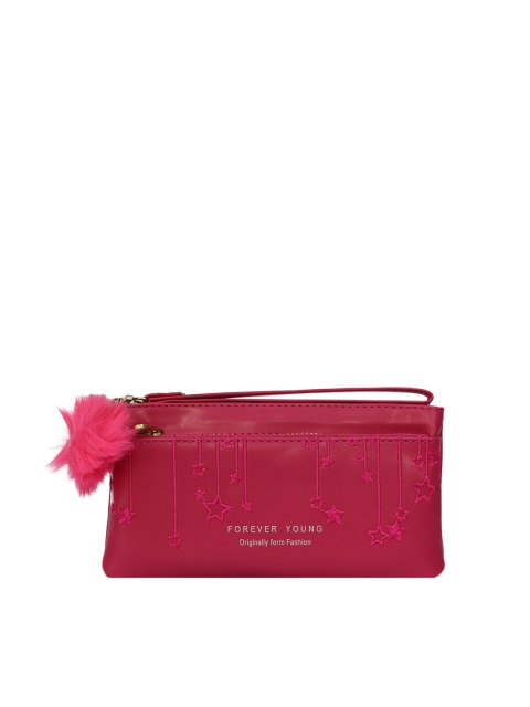 

LELYS Women Pink PU Zip Around Wallet