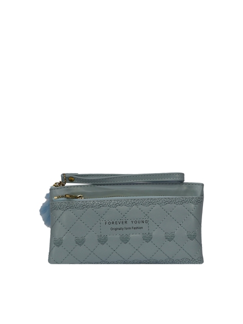 

LELYS Women Blue Floral Printed PU Envelope Wallet