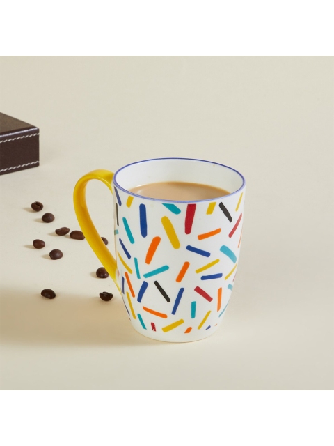 

Home Centre White & Blue Printed Bone China Coffee Mug