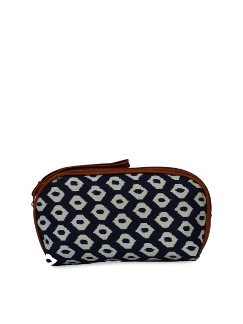 

LELYS Blue Geometric Printed Travel Pouch