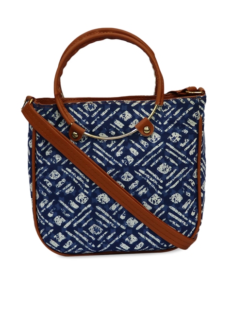 

LELYS Blue Geometric Bucket Tote Bag