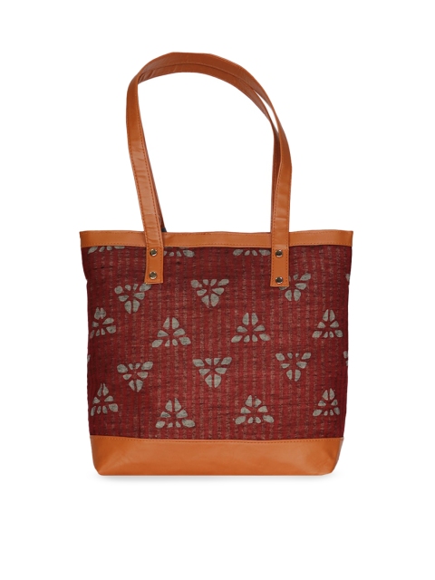 

LELYS Maroon Printed Shopper Shoulder Bag