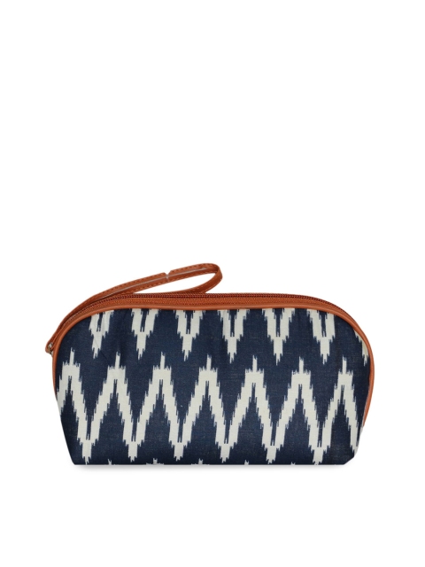 

LELYS Blue Geometric Printed Structured Shoulder Bag