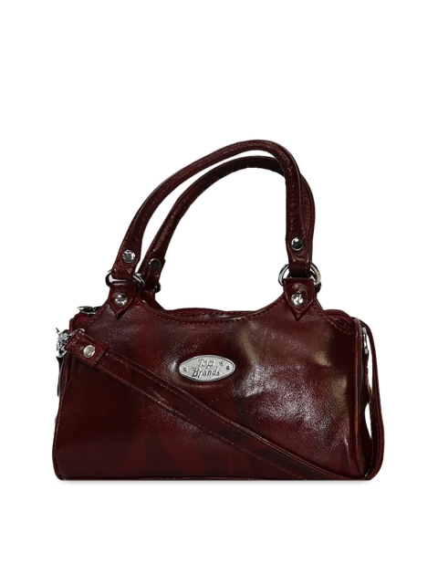 

LELYS Maroon Leather Structured Shoulder Bag