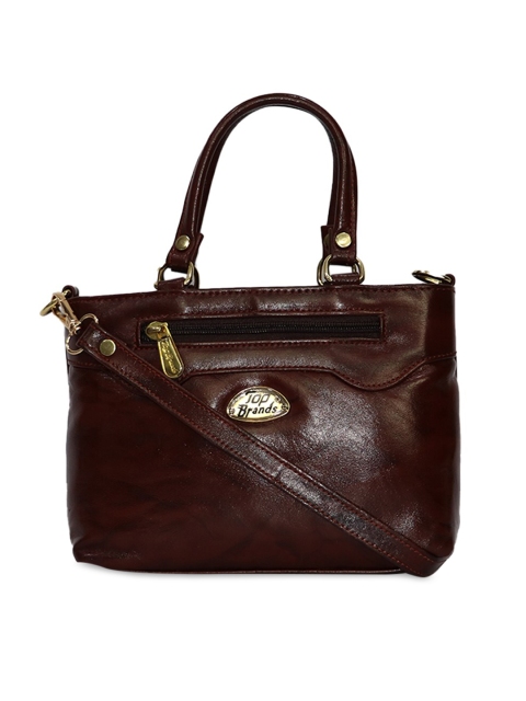 

LELYS Brown Leather Shopper Handheld Bag