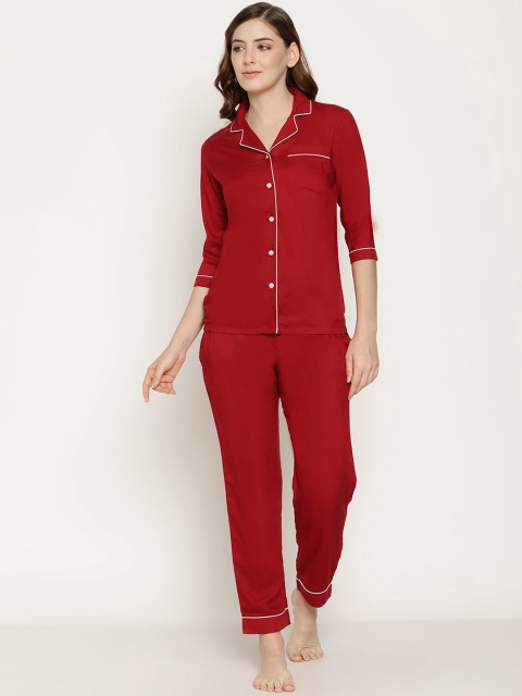 

COASTLAND Women Red Night suit