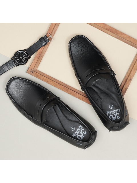 

Duke Men Black Solid Loafers