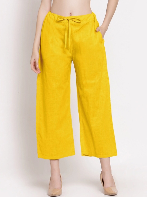 

PATRORNA Women Yellow Regular Fit Capris