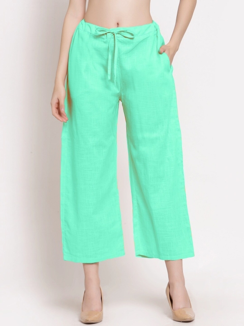 

PATRORNA Women Sea Green Capris