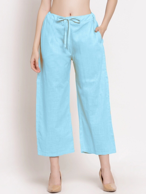 

PATRORNA Women Blue Regular Fit Antimicrobial Treated Capris