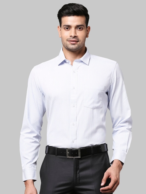 

Park Avenue Men Blue Striped Formal Shirt