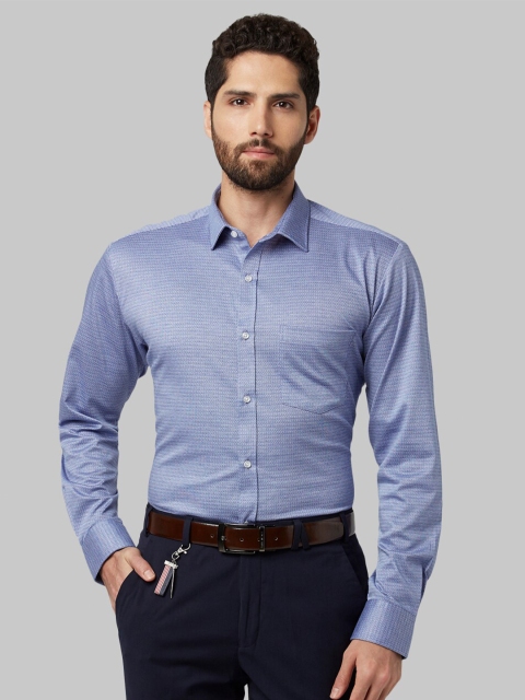 

Park Avenue Blue Slim Fit Cotton Formal Shirt