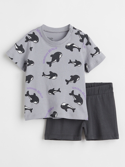

H&M Boys Grey 2-Piece Cotton Jersey Set