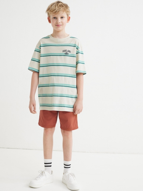 

H&M Boys Beige Printed T-Shirt & Shorts