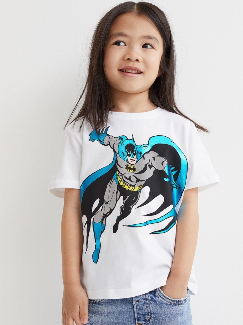 

H&M Boys Batman Printed Cotton T-shirt, White