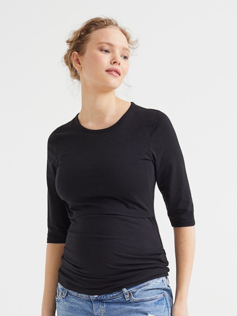 

H&M Women Black Mama Cotton Nursing Top