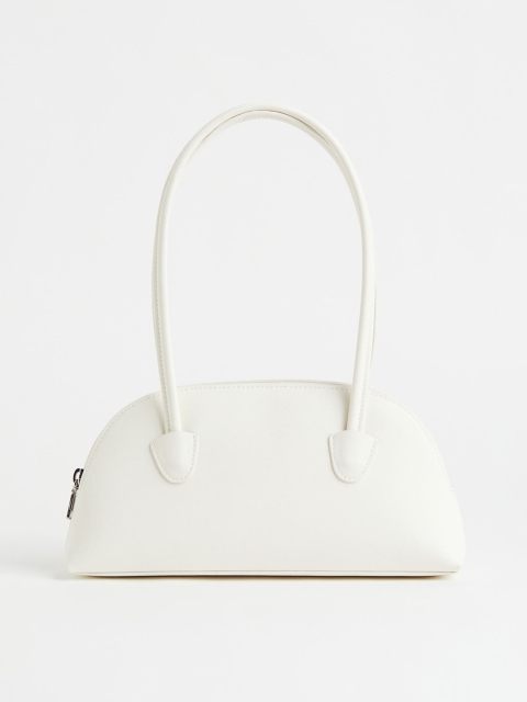 

H&M Women White Solid Bowling Bag