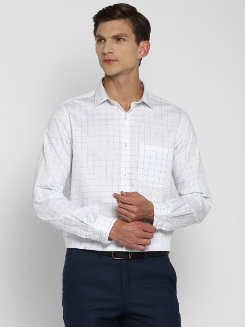 

Turtle Men White Slim Fit Windowpane Checks Checked Formal Shirt