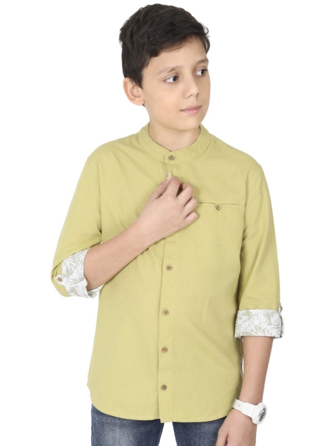 

MANET Boys Mustard Classic Party Shirt