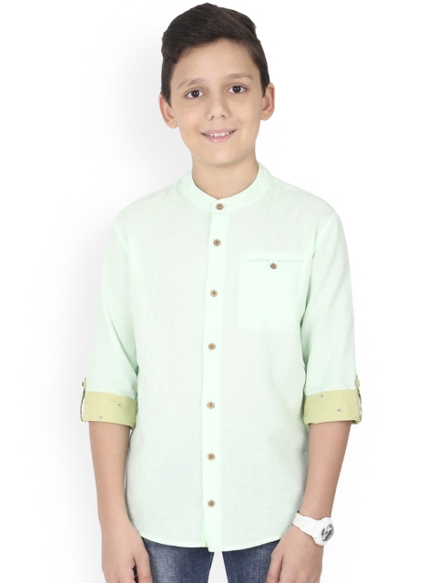 

MANET Boys Green Classic Party Shirt