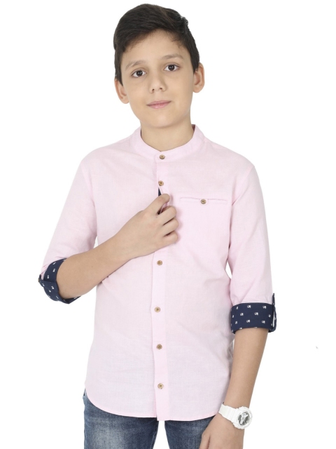 

MANET Boys Pink Classic Party Shirt