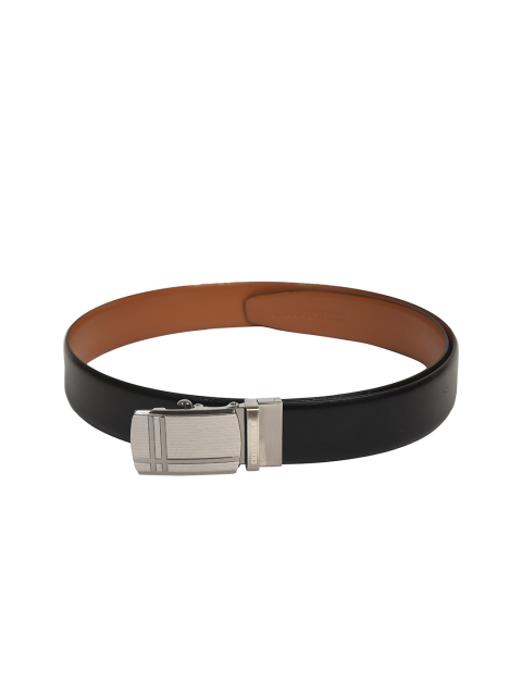 

CHRISTOPOLO Men Black & Brown Leather Reversible Formal Belt