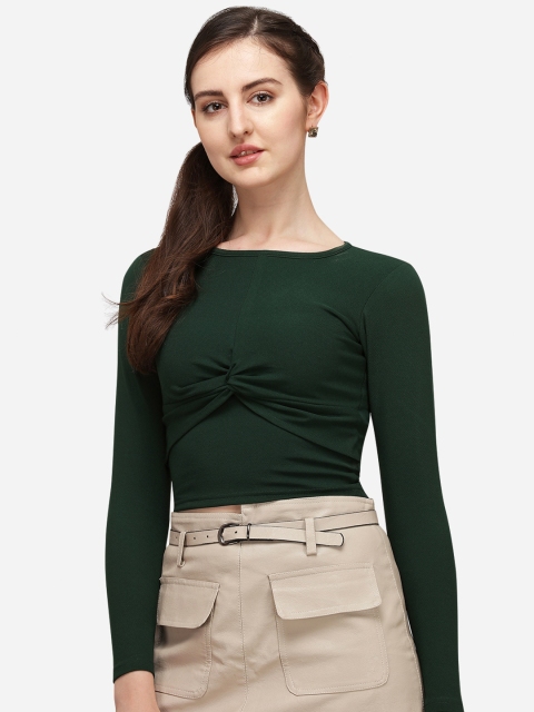 

Wedani Women Green Solid Top