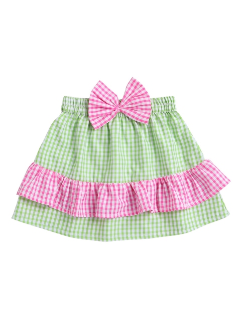 

MANY FROCKS & Girls Green & Pink Checked Skirt