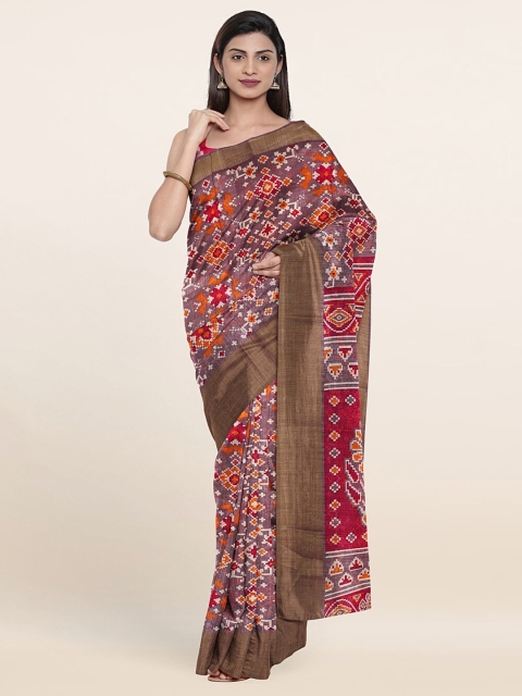 

Pothys Lavender & Magenta Printed Zari Saree