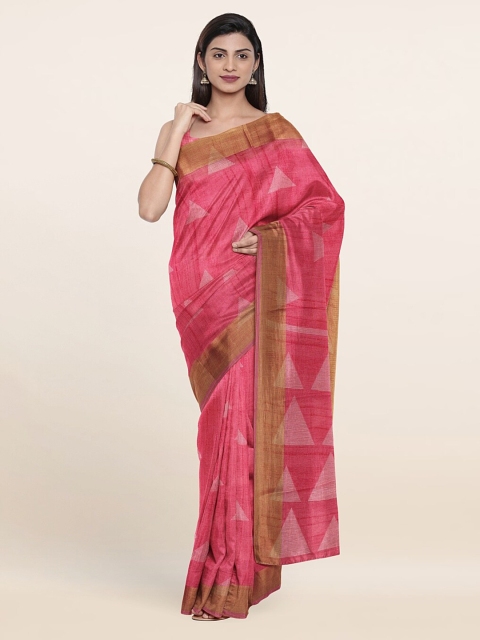 

Pothys Pink & White Printed Saree