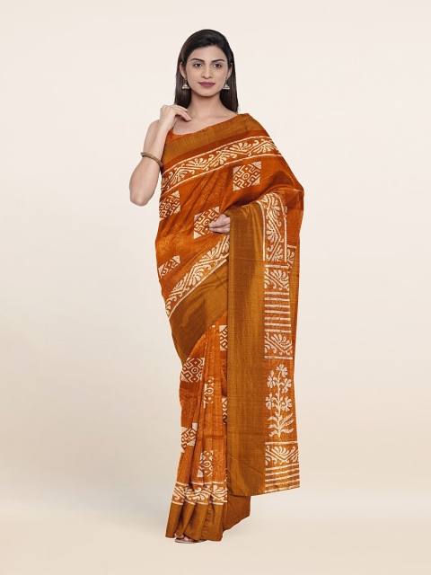 

Pothys Mustard & White Zari Cotton Blend Saree