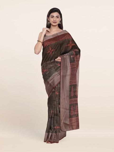 

Pothys Brown & Pink Printed Saree