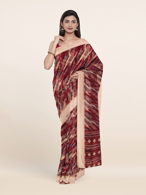 

Pothys Pink & Blue Printed Saree