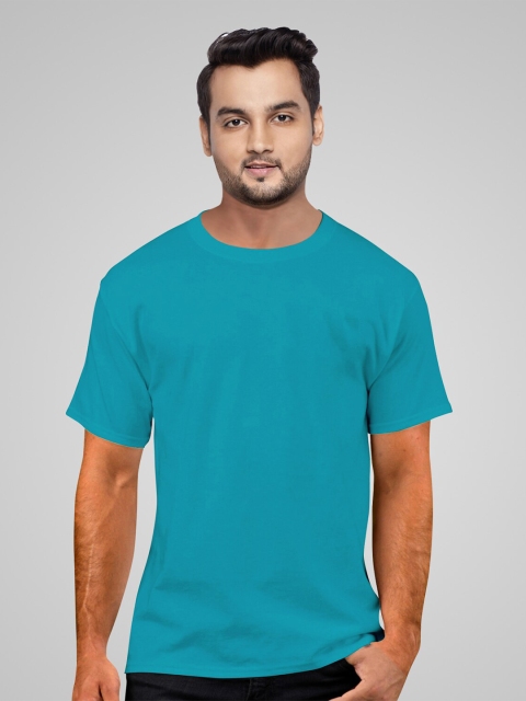 

Pootlu Men Turquoise Blue T-shirt