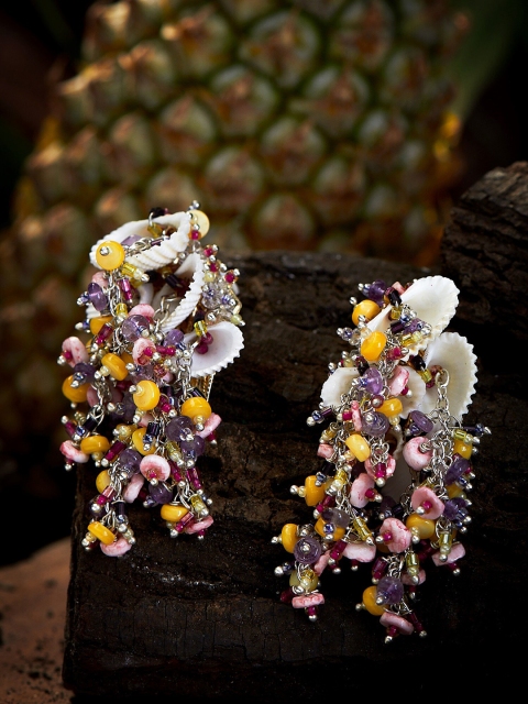 D'oro Pink Contemporary Drop Earrings
