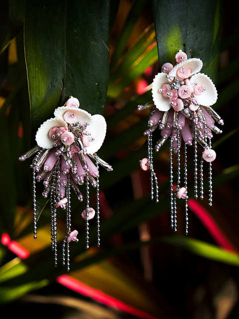 

D'oro Lavender Contemporary Drop Earrings