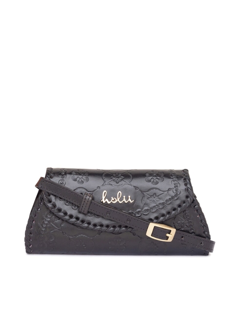 

Holii Black Textured Envelope Clutch